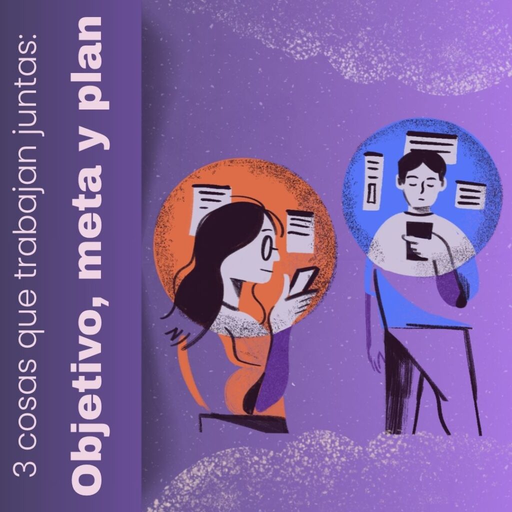 Objetivo, meta y plan: tres cosas distintas que trabajan juntas